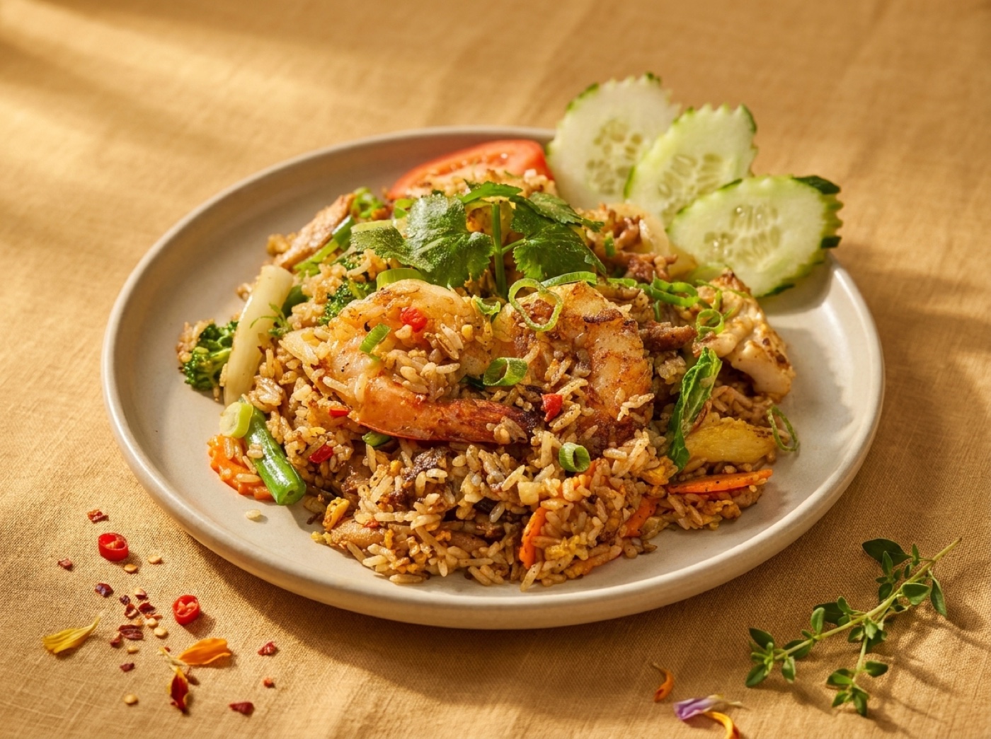 Fresh Thai dishes at Thai Everyday Restaurant Salisbury
